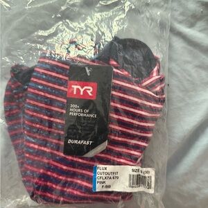 TYR Black and Red One Piece Swimsuit